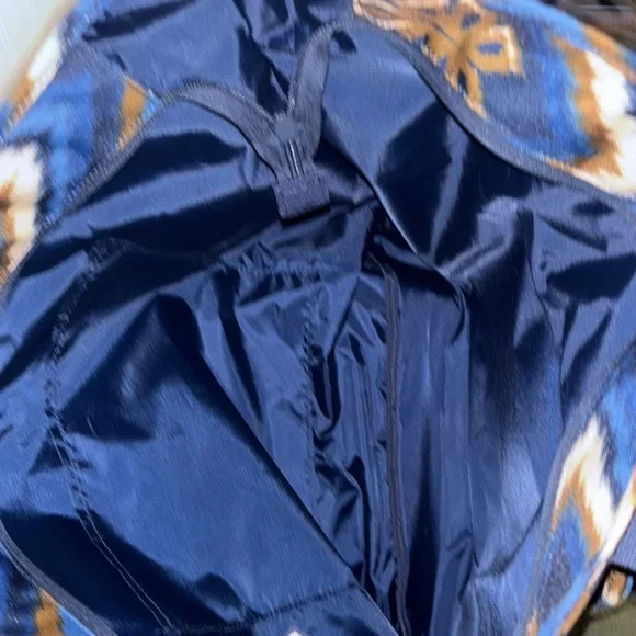 Adidas Blue and Brown Patterned Tote Bag - Picture 2 of 6